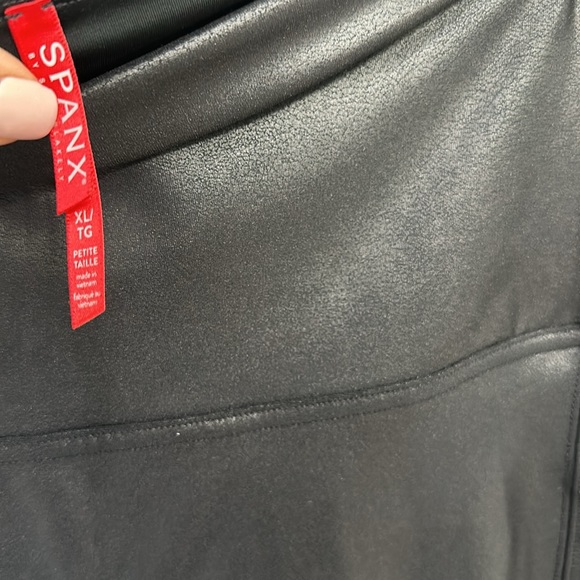 SPANX Faux Leather Leggings in Black - Picture 7 of 8